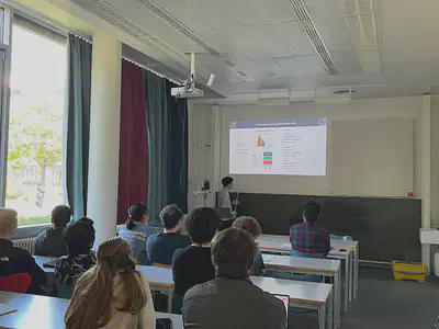 A scene from the talk